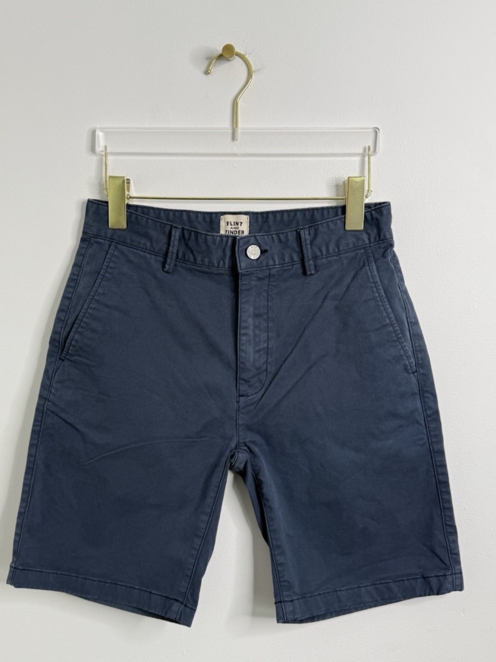 Flint and Tinder 365 Shorts Mens 28 Blue Cotton Stretch Huckberry Casual 8"